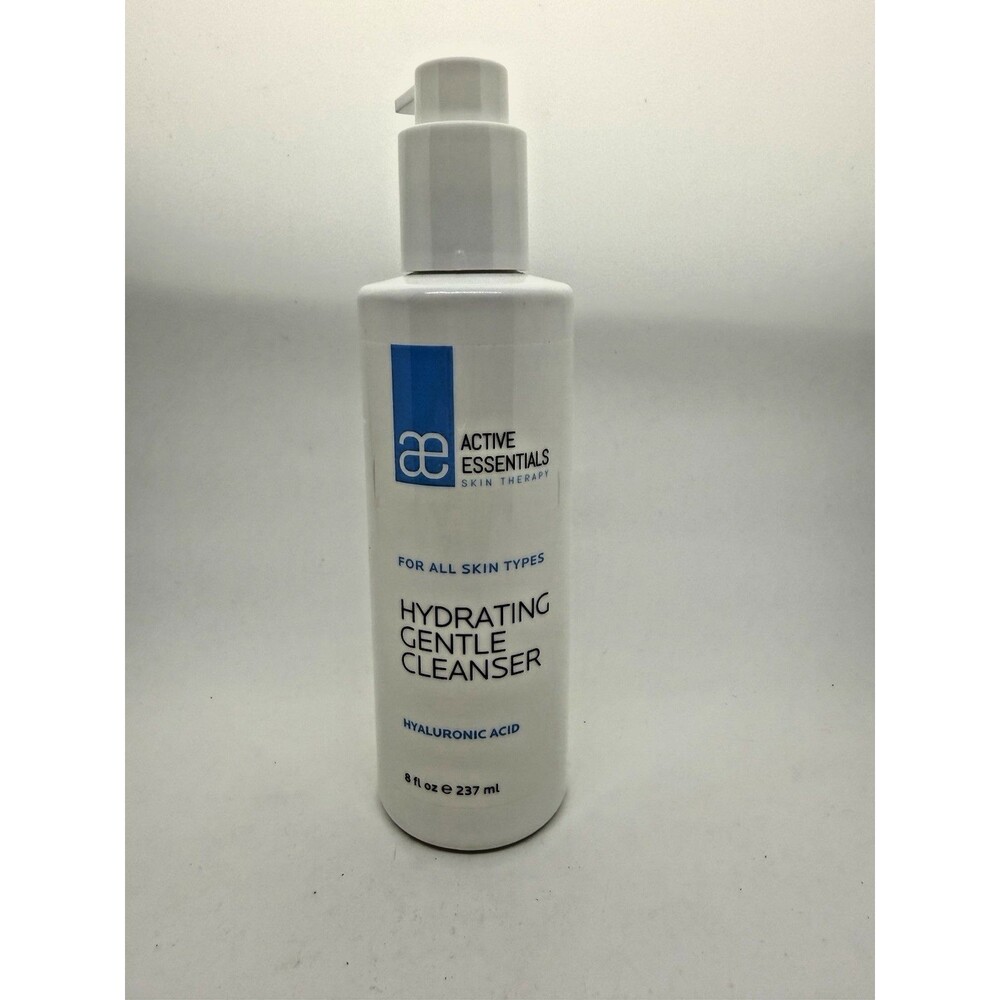 Active Essentials Hydrating Gentle Face Cleanser Hyaluronic Acid 8oz NEW